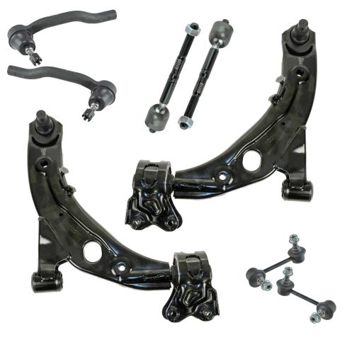 2007-12 Mazda CX-7 Front 8 Piece Steering & Suspension Kit TRQ PSA59730