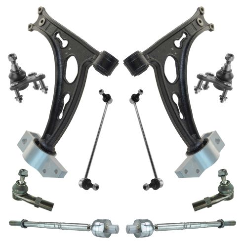 VW Eos Golf GTI Jetta R32 Audi A3 Front 10 Piece Steering & Suspension Kit TRQ PSA65081