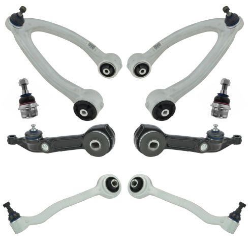 Mercedes Benz S350 S430 S500 Front 8 Piece Control Arm with Ball Joint Set TRQ PSA65092