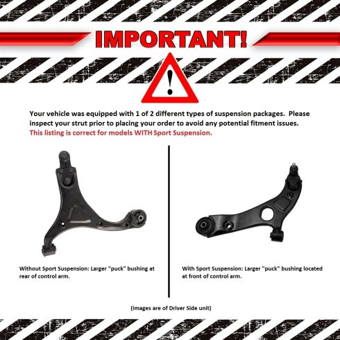 Hyundai Sonata Kia Optima Front & Rear 4 Piece Sway Bar Link Set TRQ PSA66882