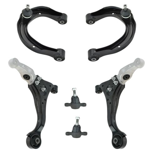 2007-10 Hyundai Sonata Front 6 Piece Control Arm with Ball Joint Set TRQ PSA52475