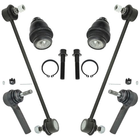 Jeep Compass Patriot Dodge Caliber Front 6 Piece Steering & Suspension Kit TRQ PSA52411