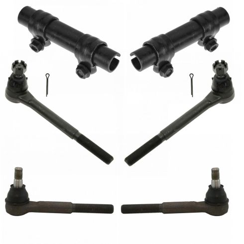 Chevrolet GMC Front 6 Piece Tie Rod Set TRQ PSA80516