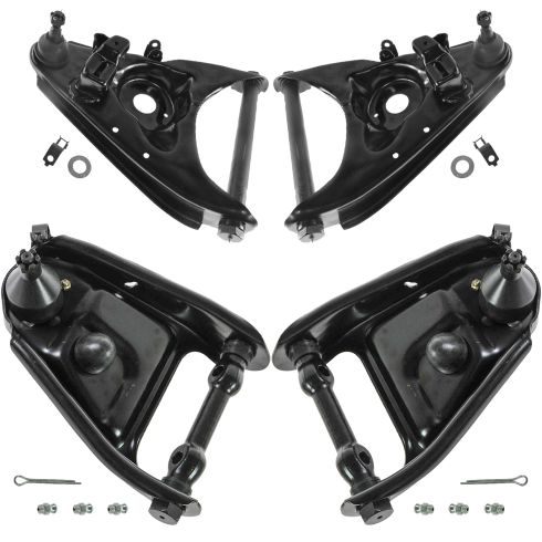 Chevrolet GMC Front 4 Piece Control Arm with Ball Joint Set TRQ PSA66464