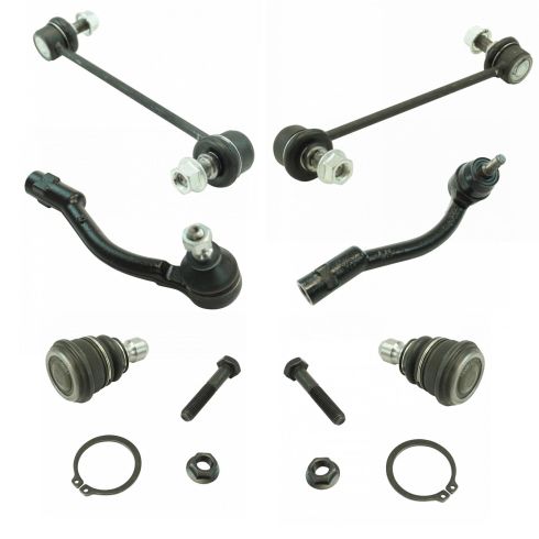 2010-13 Kia Soul Front 6 Piece Steering & Suspension Kit TRQ PSA69569