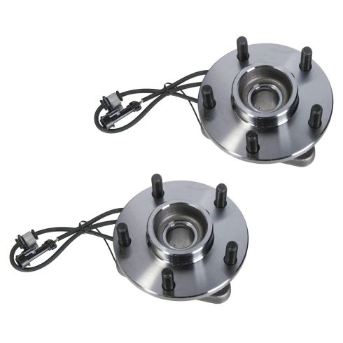 Chevrolet Blazer GMC Jimmy Front Driver & Passenger Side 2 Piece Wheel Bearing & Hub Assembly Set TRQ BHA53306