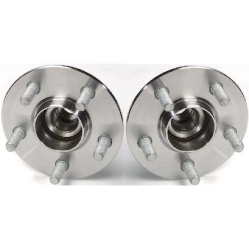 Dodge Chrysler Plymouth Rear Driver & Passenger Side 2 Piece Wheel Bearing & Hub Assembly Set TRQ BHA53406