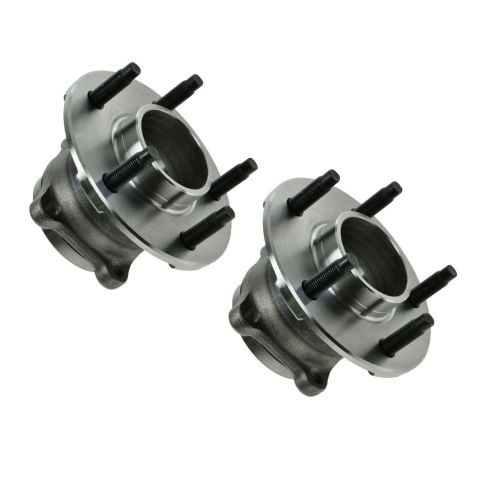 Chevrolet Pontiac Saturn Rear Driver & Passenger Side 2 Piece Wheel Bearing & Hub Assembly Set TRQ BHA53429