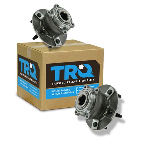 Chevrolet Pontiac Saturn Rear Driver & Passenger Side 2 Piece Wheel Bearing & Hub Assembly Set TRQ BHA53429