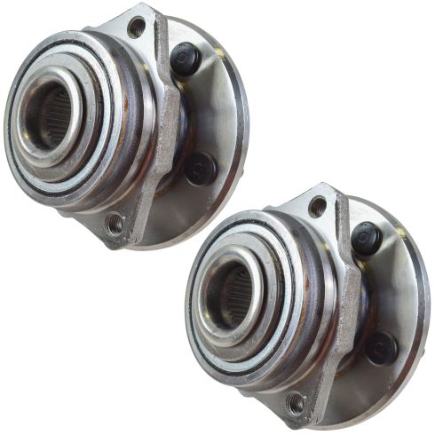 2002-05 Jeep Liberty Front Driver & Passenger Side without ABS Brakes 2 Piece Wheel Bearing & Hub Assembly Set TRQ BHA53448 - Image 2