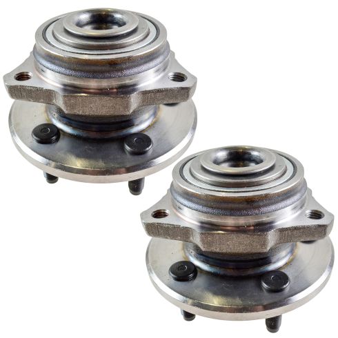 2002-05 Jeep Liberty Front Driver & Passenger Side without ABS Brakes 2 Piece Wheel Bearing & Hub Assembly Set TRQ BHA53448 - Image 5