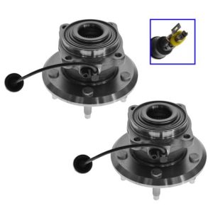 Chevrolet Pontiac Saturn Suzuki Rear Driver & Passenger Side 2 Piece Wheel Bearing & Hub Assembly Set TRQ BHA53476