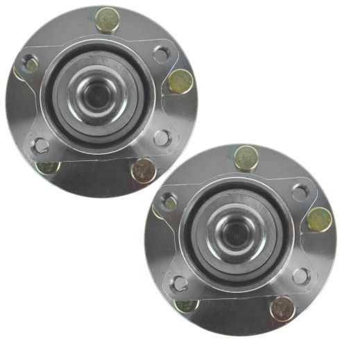 Mitsubishi Eclipse Galant Rear Driver & Passenger Side 2 Piece Wheel Bearing & Hub Assembly Set TRQ BHA53556