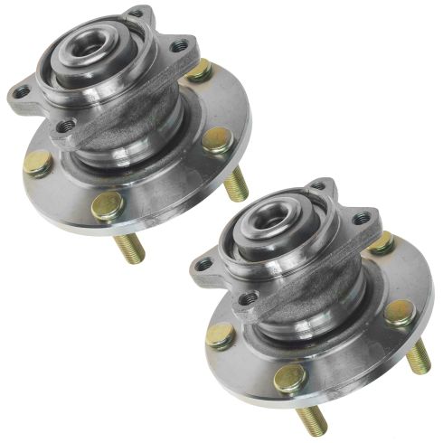 Mitsubishi Eclipse Galant Rear Driver & Passenger Side 2 Piece Wheel Bearing & Hub Assembly Set TRQ BHA53556