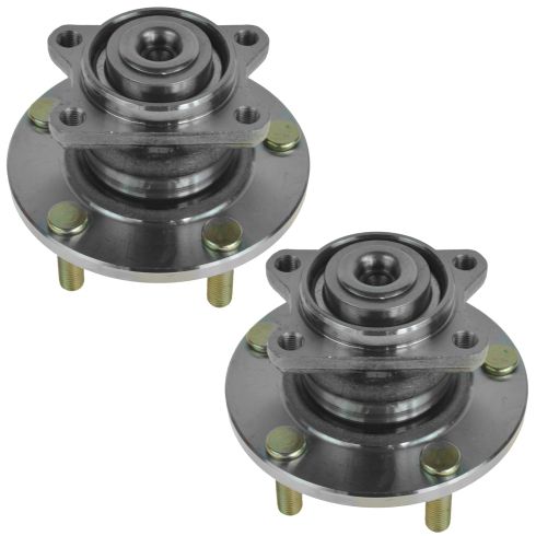 Mitsubishi Eclipse Galant Rear Driver & Passenger Side 2 Piece Wheel Bearing & Hub Assembly Set TRQ BHA53556