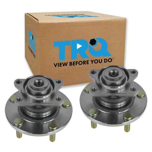 Mitsubishi Eclipse Galant Rear Driver & Passenger Side 2 Piece Wheel Bearing & Hub Assembly Set TRQ BHA53556