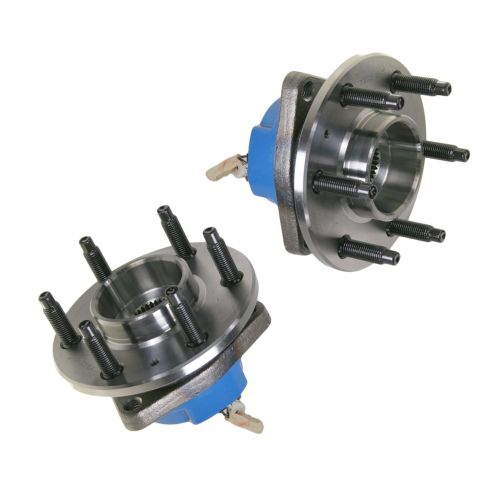 Cadillac CTS SRX STS Driver & Passenger Side 2 Piece Wheel Bearing & Hub Assembly Set TRQ BHA53569