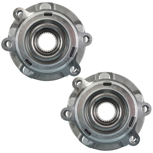 Nissan Murano Quest Front Driver & Passenger Side 2 Piece Wheel Bearing & Hub Assembly Set TRQ BHA53572