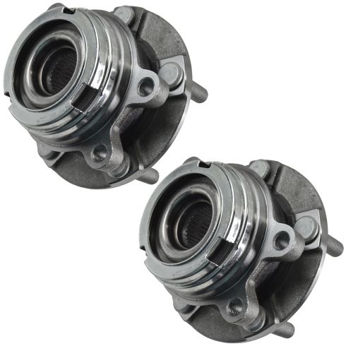 Nissan Murano Quest Front Driver & Passenger Side 2 Piece Wheel Bearing & Hub Assembly Set TRQ BHA53572