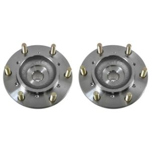 Honda Isuzu Front Driver & Passenger Side 2 Piece Wheel Bearing & Hub Assembly Set TRQ BHA53587