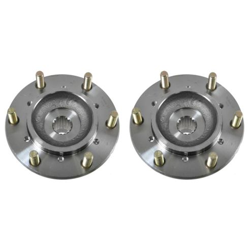 Honda Isuzu Front Driver & Passenger Side 2 Piece Wheel Bearing & Hub Assembly Set TRQ BHA53587