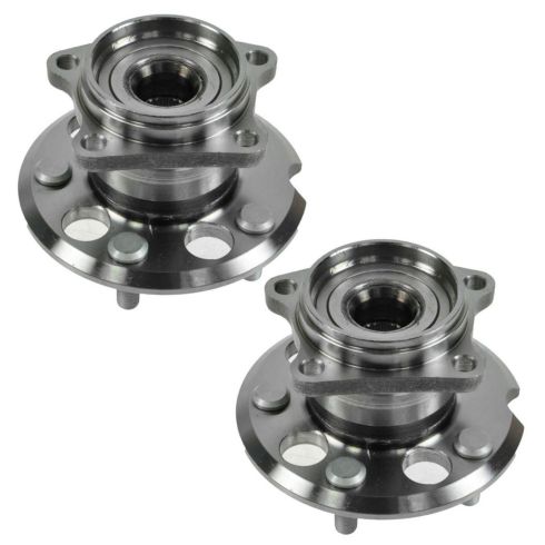 Hyundai XG300 XG350 Rear Driver & Passenger Side 2 Piece Wheel Bearing & Hub Assembly Set TRQ BHA53635