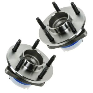 Chevrolet Buick Cadillac Saturn Driver & Passenger Side 2 Piece Wheel Bearing & Hub Assembly Set TRQ BHA53653