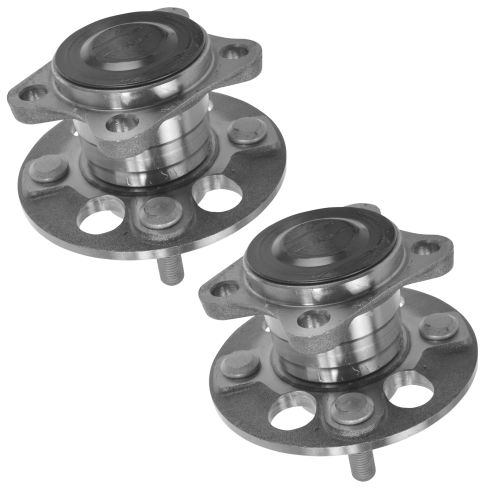 2007 Toyota Yaris Rear Driver & Passenger Side without ABS Brakes 2 Piece Wheel Bearing & Hub Assembly Set TRQ BHA53764 - Image 2