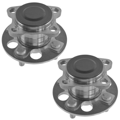 2007 Toyota Yaris Rear Driver & Passenger Side without ABS Brakes 2 Piece Wheel Bearing & Hub Assembly Set TRQ BHA53764 - Image 5