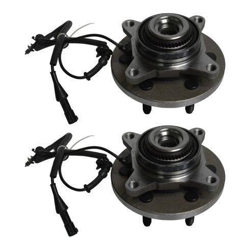 Ford F150 Front Driver & Passenger Side 2 Piece Wheel Bearing & Hub Assembly Set TRQ BHA53767