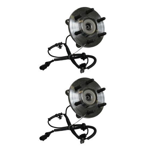 Ford F150 Front Driver & Passenger Side 2 Piece Wheel Bearing & Hub Assembly Set TRQ BHA53767