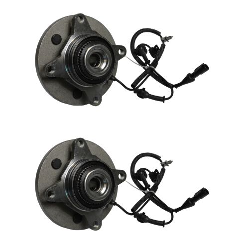 Ford F150 Front Driver & Passenger Side 2 Piece Wheel Bearing & Hub Assembly Set TRQ BHA53767