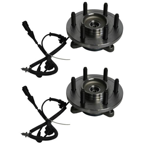 Ford F150 Front Driver & Passenger Side 2 Piece Wheel Bearing & Hub Assembly Set TRQ BHA53767