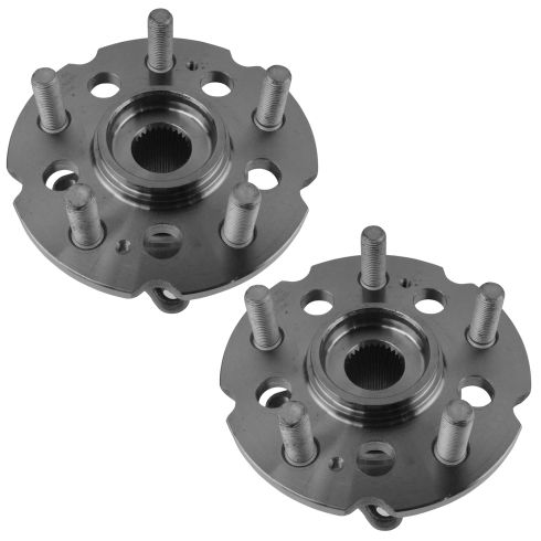 Honda Pilot Acura MDX ZDX Rear Driver & Passenger Side 2 Piece Wheel Bearing & Hub Assembly Set TRQ BHA50054