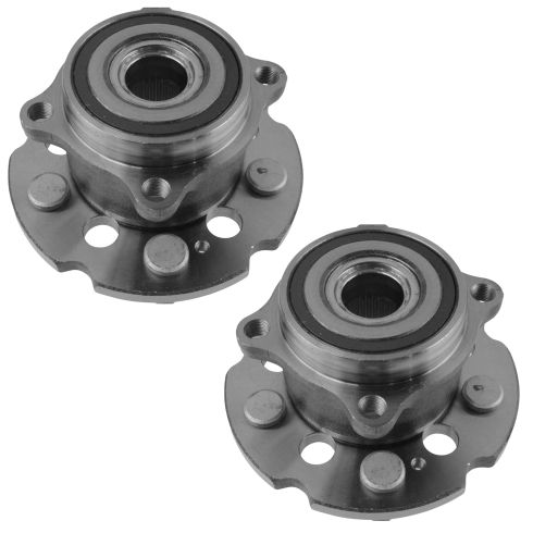 Honda Pilot Acura MDX ZDX Rear Driver & Passenger Side 2 Piece Wheel Bearing & Hub Assembly Set TRQ BHA50054