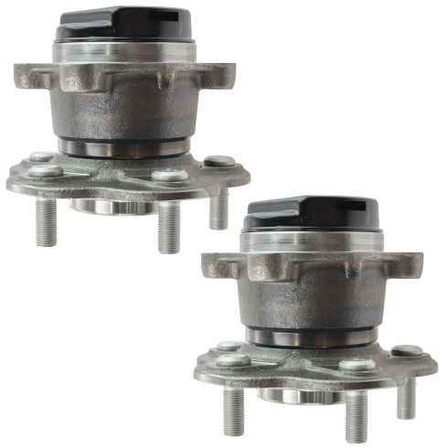 Nissan Juke Leaf Rogue Rogue Select Rear Driver & Passenger Side 2 Piece Wheel Bearing & Hub Assembly Set TRQ BHA53804