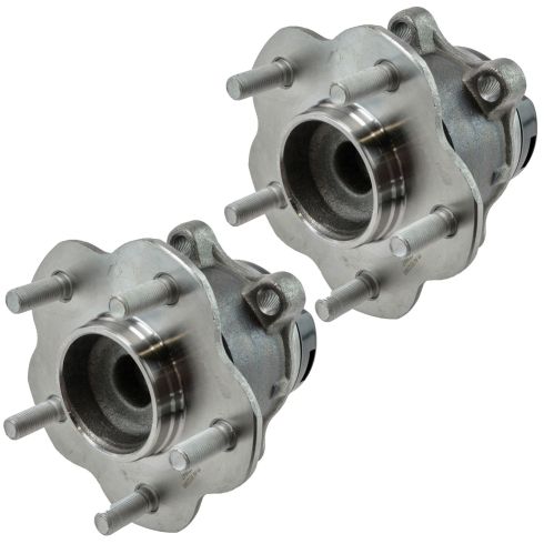 Nissan Juke Leaf Rogue Rogue Select Rear Driver & Passenger Side 2 Piece Wheel Bearing & Hub Assembly Set TRQ BHA53804