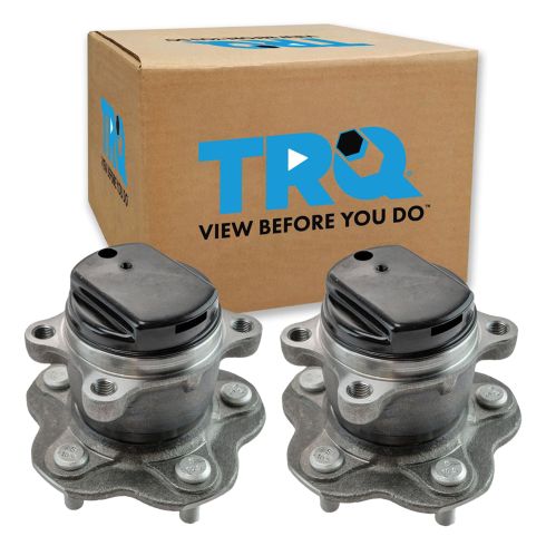 Nissan Juke Leaf Rogue Rogue Select Rear Driver & Passenger Side 2 Piece Wheel Bearing & Hub Assembly Set TRQ BHA53804