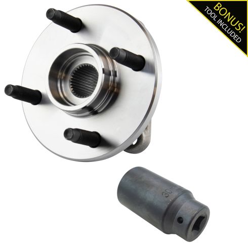 Chevrolet Pontiac Saturn Front 2 Piece Wheel Bearing & Axle Socket Kit TRQ BHA84982
