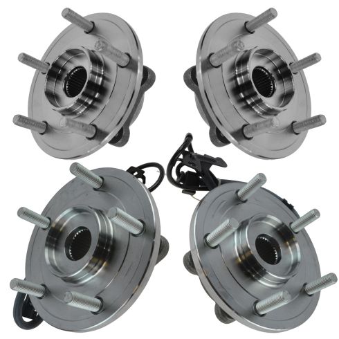 2009-20 Dodge Journey Front & Rear 4 Piece Wheel Bearing & Hub Assembly Set TRQ BHA52186