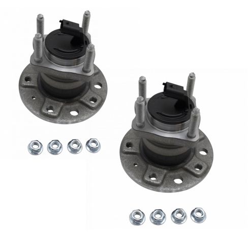 2008 Saturn Astra Rear Driver & Passenger Side 2 Piece Wheel Bearing & Hub Assembly Set TRQ BHA51964