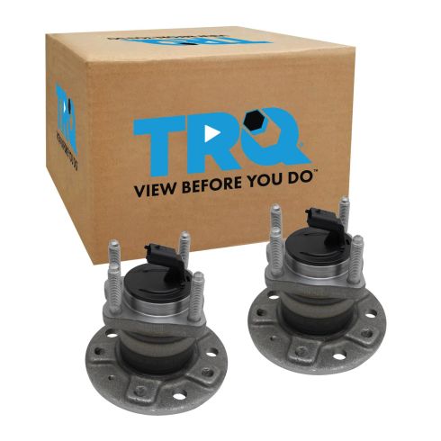 2008 Saturn Astra Rear Driver & Passenger Side 2 Piece Wheel Bearing & Hub Assembly Set TRQ BHA51964
