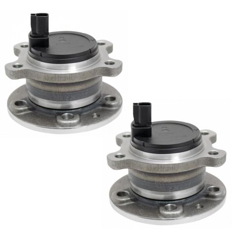 Volvo S60 S80 V70 XC70 Rear Driver & Passenger Side 2 Piece Wheel Bearing & Hub Assembly Set TRQ BHA51965