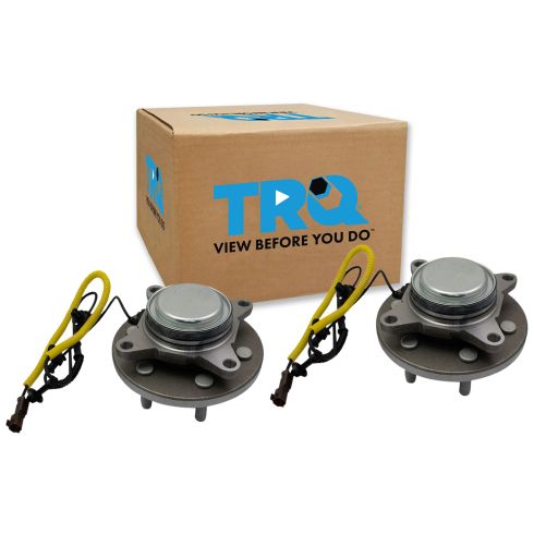 2018-20 Ford Lincoln Front Driver & Passenger Side 2 Piece Wheel Bearing & Hub Assembly Set TRQ BHA65560