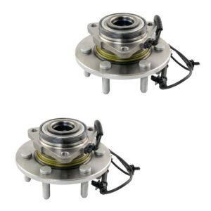 Ram 1500 Front Driver & Passenger Side 2 Piece Wheel Bearing & Hub Assembly Set TRQ BHA65562