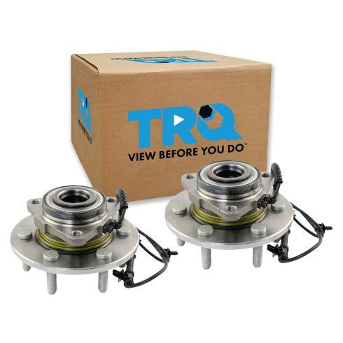 Ram 1500 Front Driver & Passenger Side 2 Piece Wheel Bearing & Hub Assembly Set TRQ BHA65562