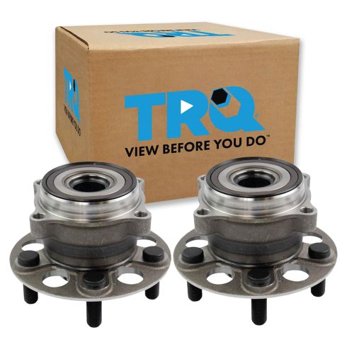 Honda Ridgeline Rear Driver & Passenger Side 2 Piece Wheel Bearing & Hub Assembly Set TRQ BHA65448