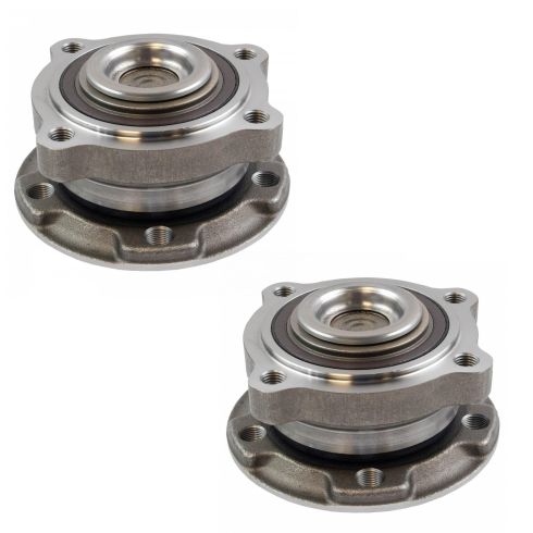 BMW X5 X6 Front Driver & Passenger Side 2 Piece Wheel Bearing & Hub Assembly Set TRQ BHA65449