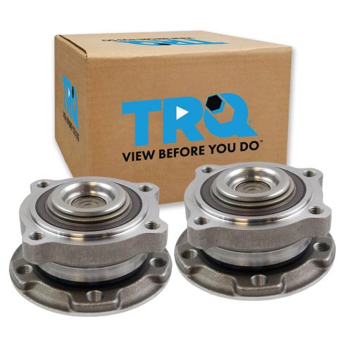 BMW X5 X6 Front Driver & Passenger Side 2 Piece Wheel Bearing & Hub Assembly Set TRQ BHA65449