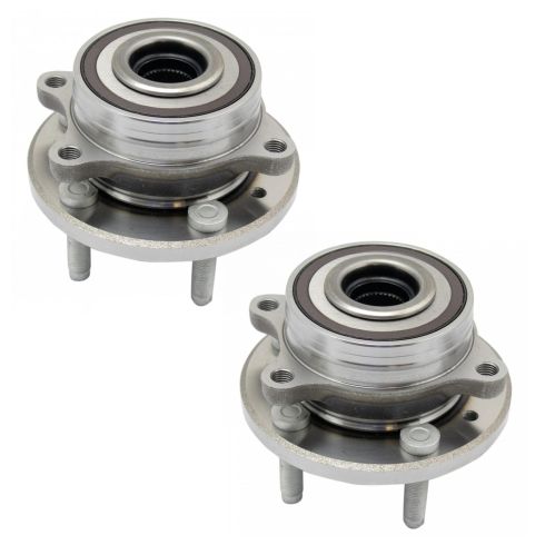 Ford Front Driver & Passenger Side 2 Piece Wheel Bearing & Hub Assembly Set TRQ BHA65655